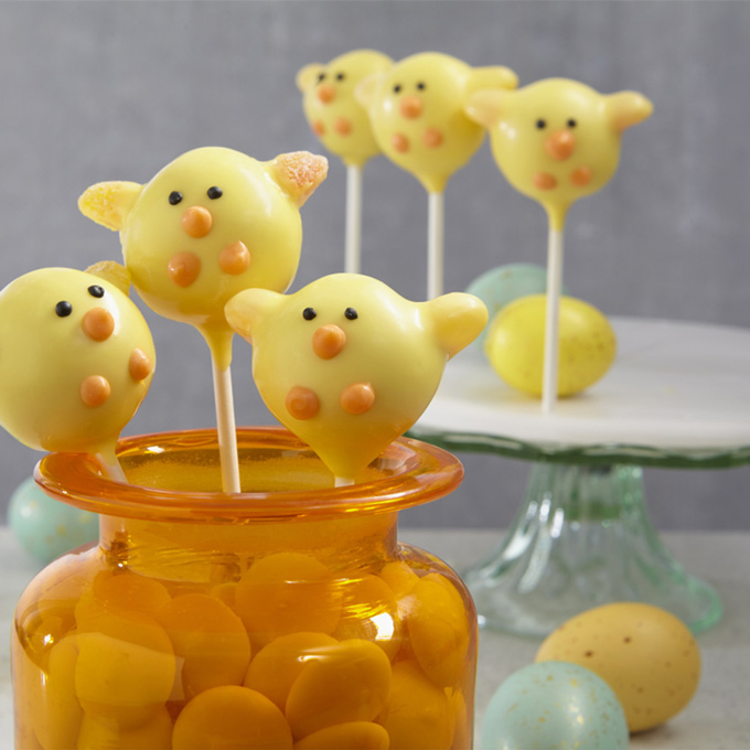 Easter Chick Cake Pops Recipe Courtesy of Mazola