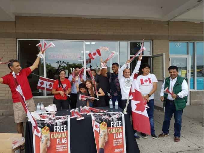 Lazeez Shawarma Celebrates 10th Anniversary and Gives Out 25,000 FREE Flags on Canada Day