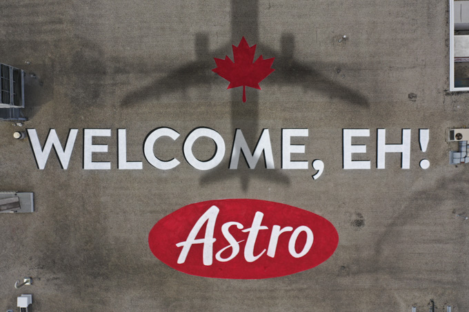 Astro Yogurt Launches 'So Canadian' Campaign with Rooftop Mural